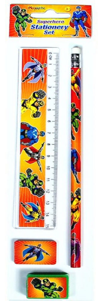 Super Hero Stationery Set - 4 Piece
