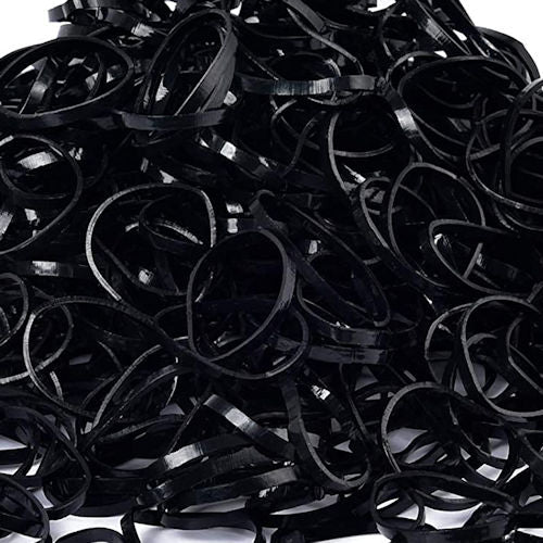 Black Elastic Bands - 1000 Pack