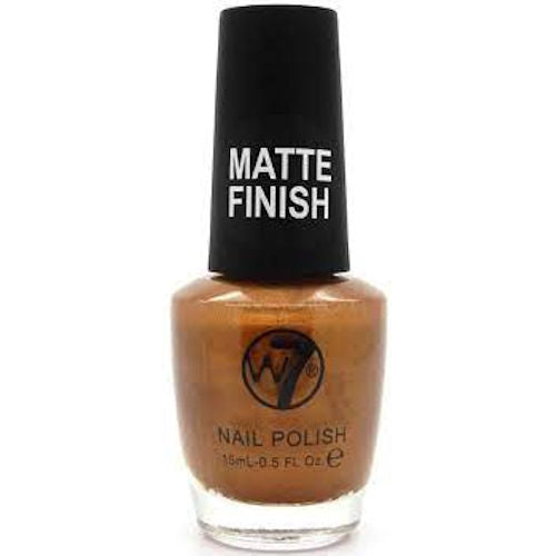 W7 Cosmetics Nail Polish - Matte Gold Long-Lasting Quick-Drying Vibrant Colour