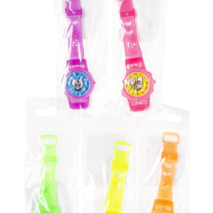 Neon Emoji Face Puzzle Watches - 6 Pack
