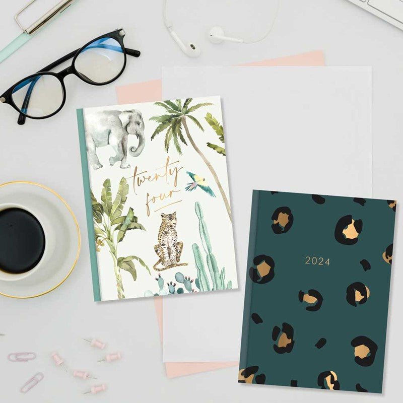 Safari WTV A5 Diary 2024-2025 - Assorted Planner Organiser Schedule Environmentally Friendly