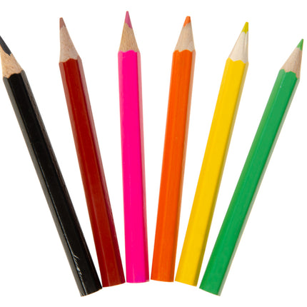 Wild Animal Halfsize Colouring Pencils - 6 Pack