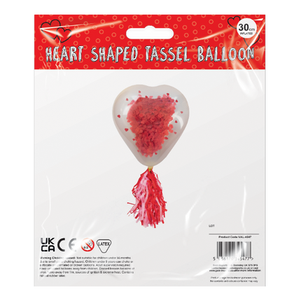 Heart Shaped Tassel Balloon - 30cm