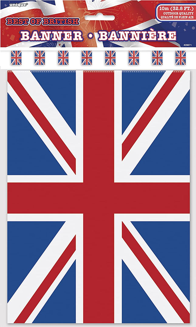 Union Jack British Flag Banner - 10m