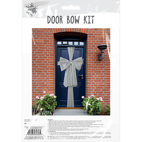 Christmas Festive Door Bow Kit - Silver
