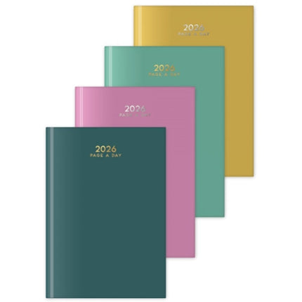 A5 Page a Day Colour Block Diary - Assorted
