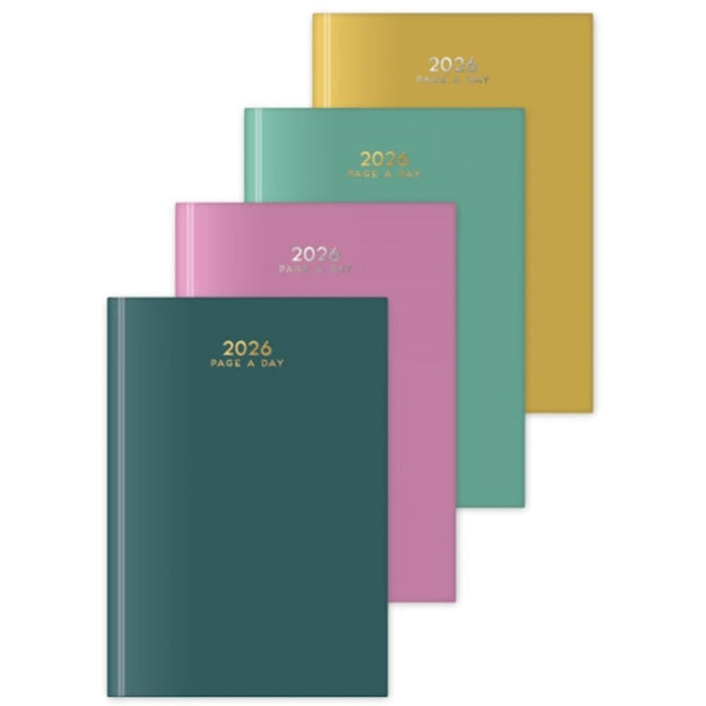 A5 Page a Day Colour Block Diary - Assorted