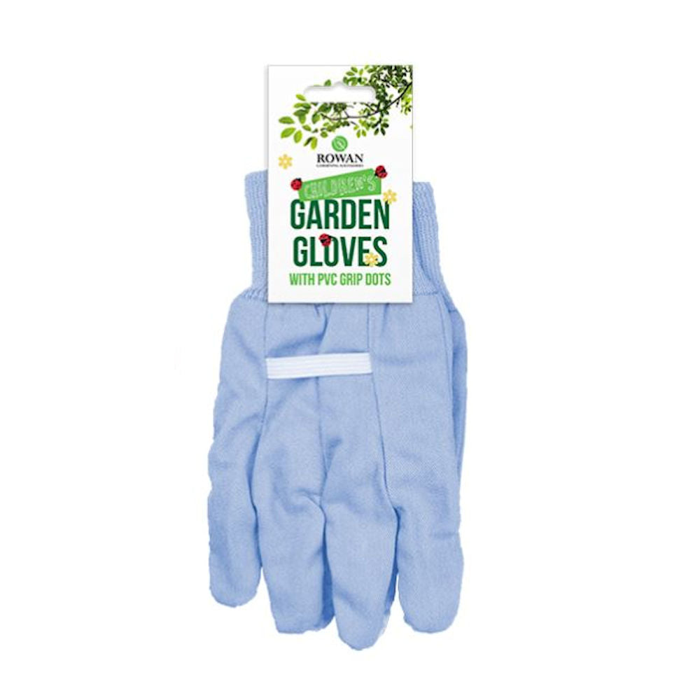 Children's Garden Gripper Gloves - Blue Protective Outdoor Handwear for Kids