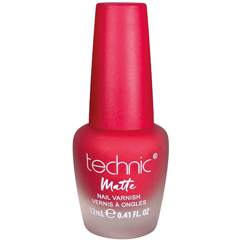 Technic Cosmetics Matte No Shine Nail Polish - Bright Pink Matte Strawberry Shortcake