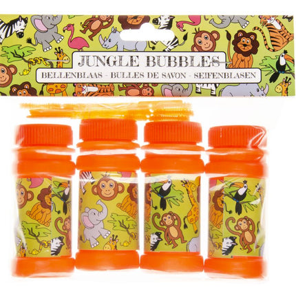 Jungle Bubble Tubs & Blowers - 4 Pack