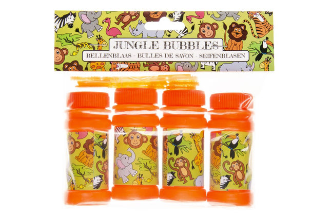 Jungle Bubble Tubs & Blowers - 4 Pack