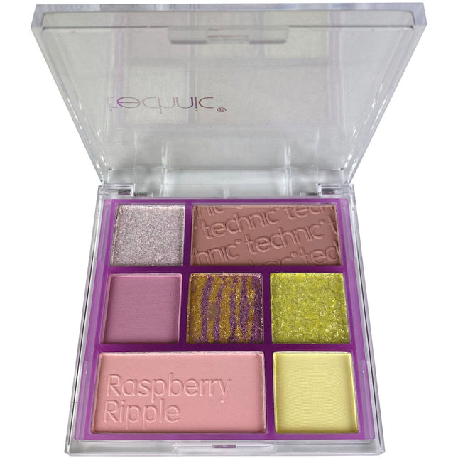 Technic Cosmetics 7 Colour Pressed Pigment Eyeshadow Palette - Raspberry Ripple