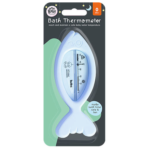 Blue Fish Shaped Baby Bath Thermometer - Accurate Safe Water Temperature Indicator Babies