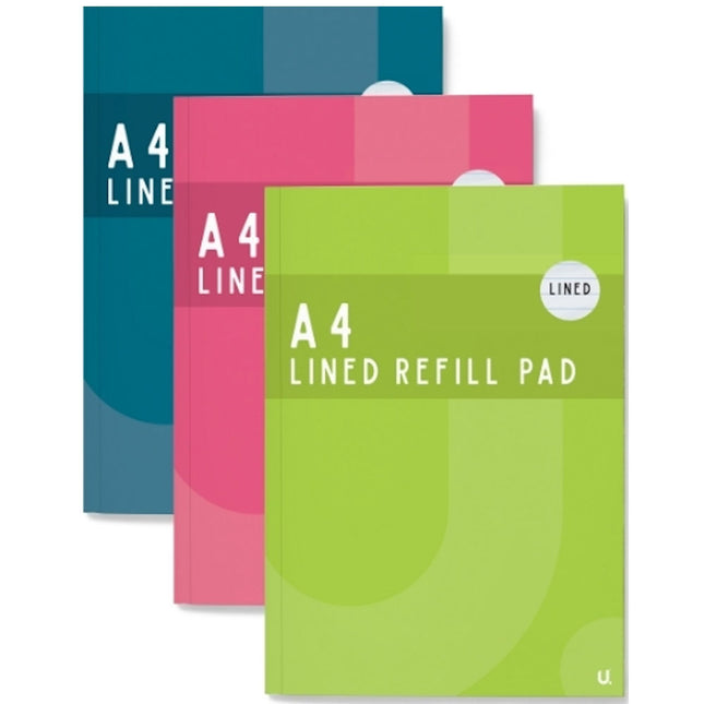 A4 Lined Refill Pad - Assorted