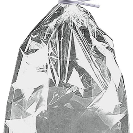 Silver Foil Cellophane Gift Bags - 10 Pack