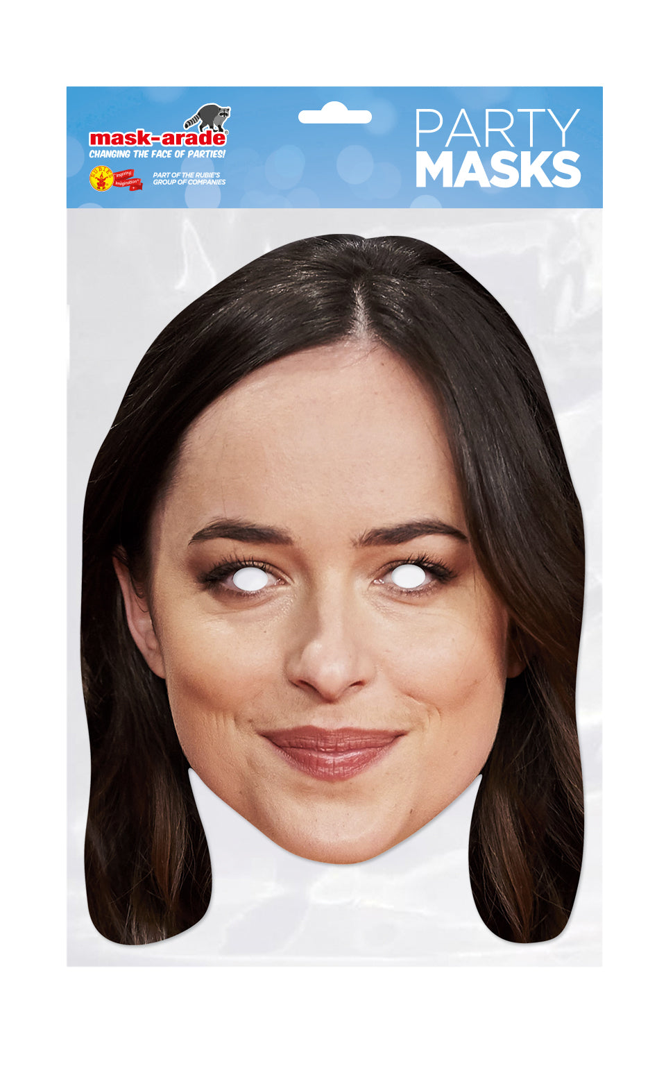 Dakota Johnson Party Mask – Full Face Cardboard Mask Eye Cut-Outs Parties