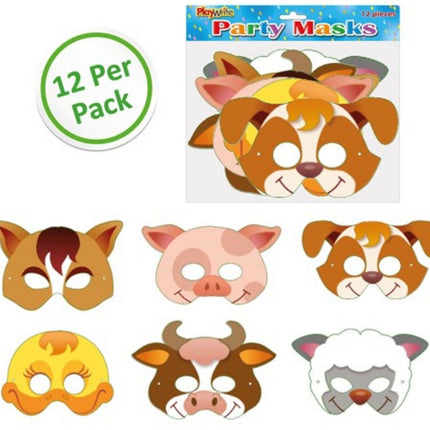 Cardboard Farm Masks - 12 Pack