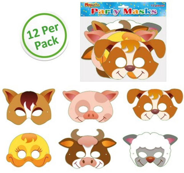 Cardboard Farm Masks - 12 Pack