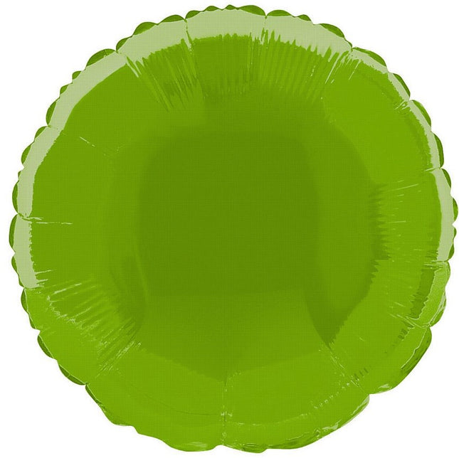 Foil Round Balloon - Lime Green
