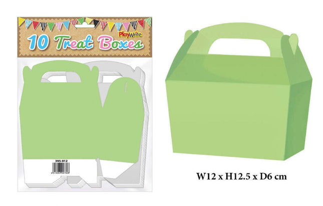 Neon Green Treat Boxes - 10 Pack