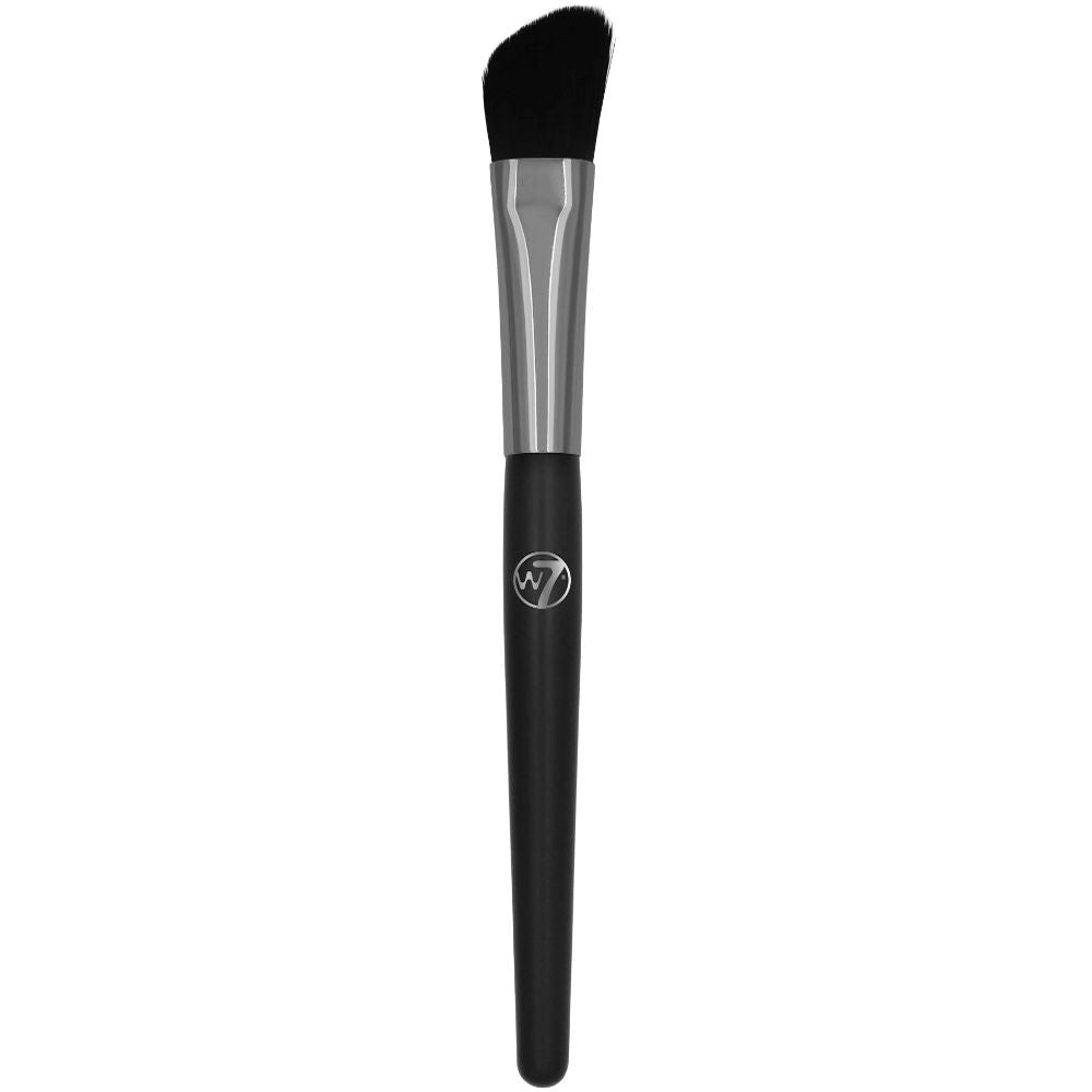 W7 Cosmetics Liquid Angled Foundation Brush - Precision Blending Soft Bristles Professional Quality Easy Application