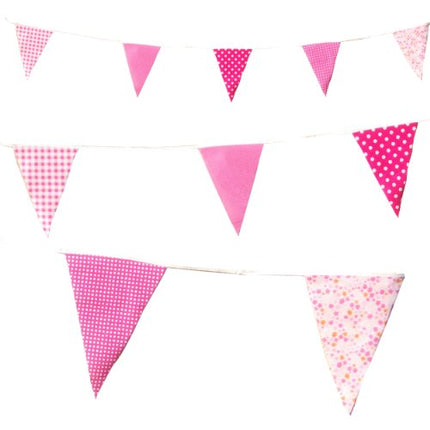 C1004 Pink Shabby Chic Vintage 10m Triangle Bunting