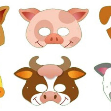 Cardboard Farm Masks - 12 Pack