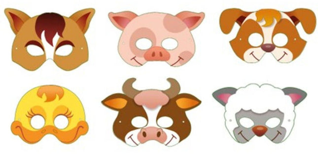 Cardboard Farm Masks - 12 Pack