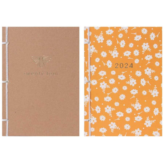 2024 A6 Eco Fully Recyclable Diary Week To View Single - Assorted
