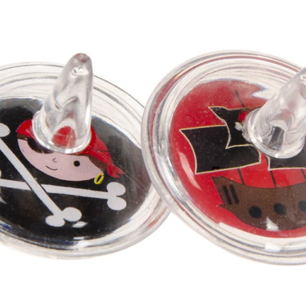 Pirate Spinning Tops - 12 Pack