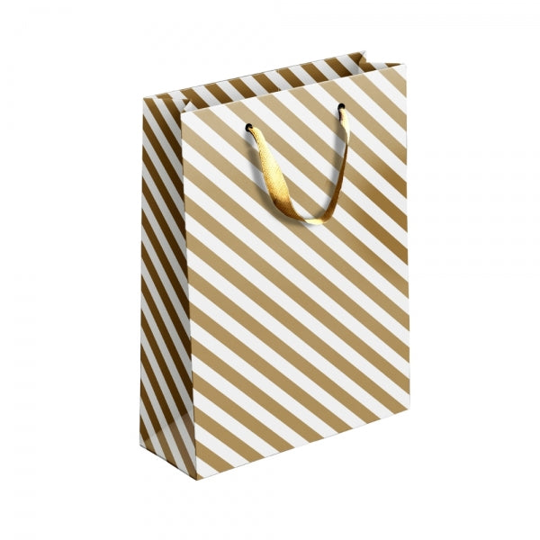 Gold/Silver Patterned Medium Gift Bag