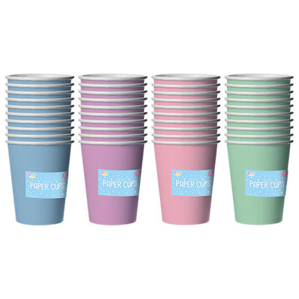 Pink Pastel Paper Cups - 10 Pack