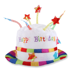 Adult Light Up Happy Birthday Hat - Rainbow