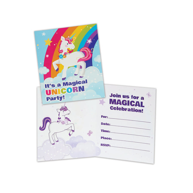 Fairytale Unicorn Party Invitations - 8 Pack