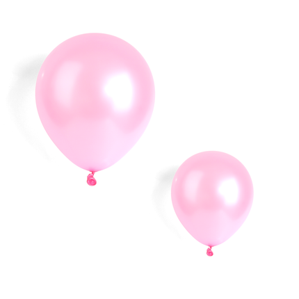 Pearlised Blush Pink 7" Latex Balloons – 50 Pack