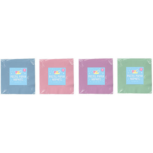 Mint Pastel Paper Napkins 2ply - 30 Pack