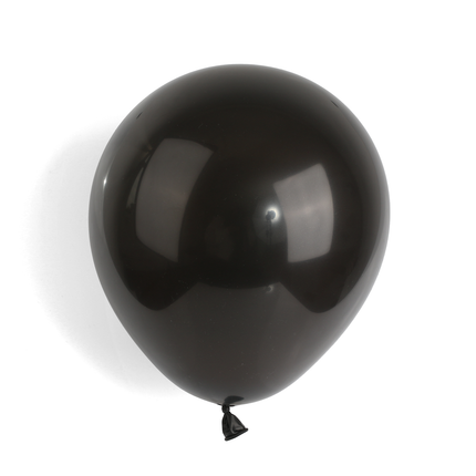 Pearlised Black 7" Latex Balloons – 100 Pack