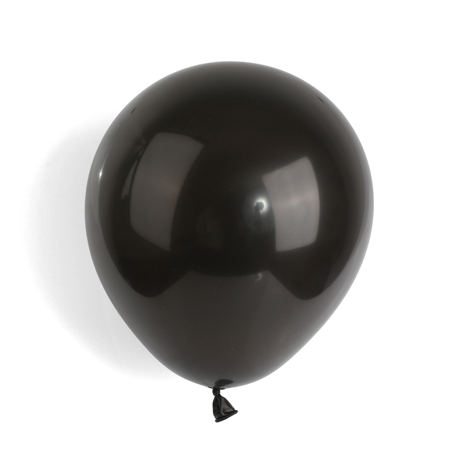 Pearlised Black 7" Latex Balloons – 100 Pack