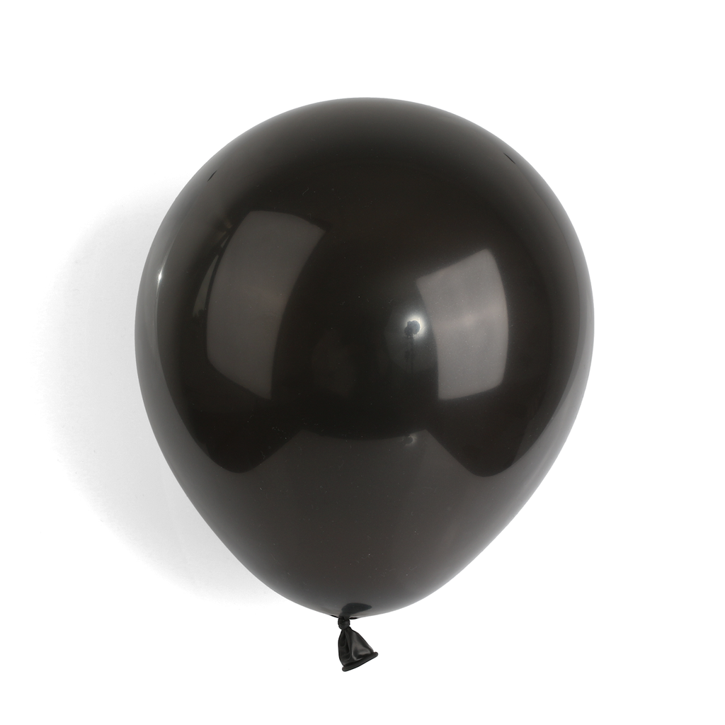 100 Pearlised Black 7" Latex Balloons – Shiny Party Decorations Weddings Birthdays Celebrations