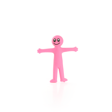 Pink Stretchy Smiley Men - 12 Pack