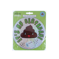 Emoji Poo Jumbo Birthday Badge