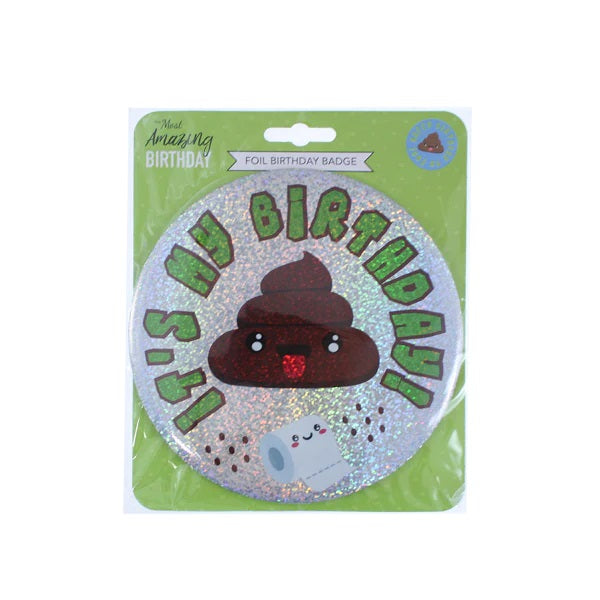 Emoji Poo Jumbo Birthday Badge