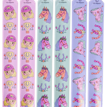 Horse Slap Bracelets - 6 Pack