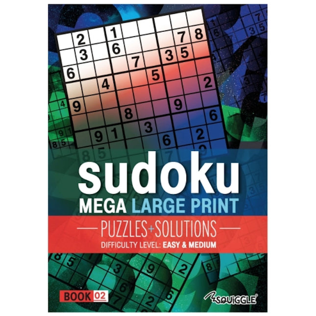A4 Mega Large Print Easy & Medium Modern Sudoku Book