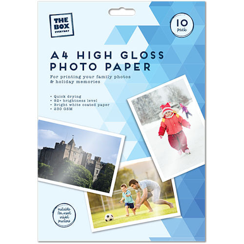 A4 High Gloss Photo Paper - 10 Pack