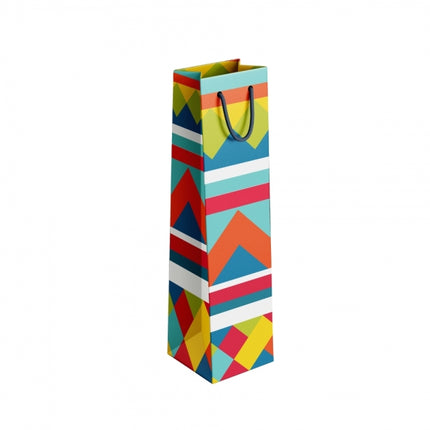 Colourful Patterned Bottle Gift Bag