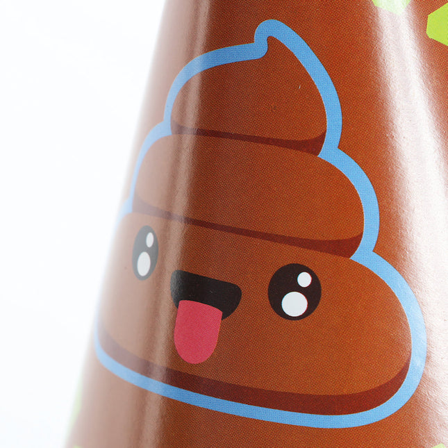 Emoji Poo Paper Party Hats - 12 Pack