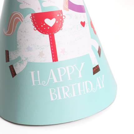 Unicorn Paper Party Hats - 12 Pack