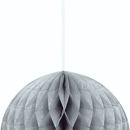 Silver 8" Honeycomb Ball Decoration