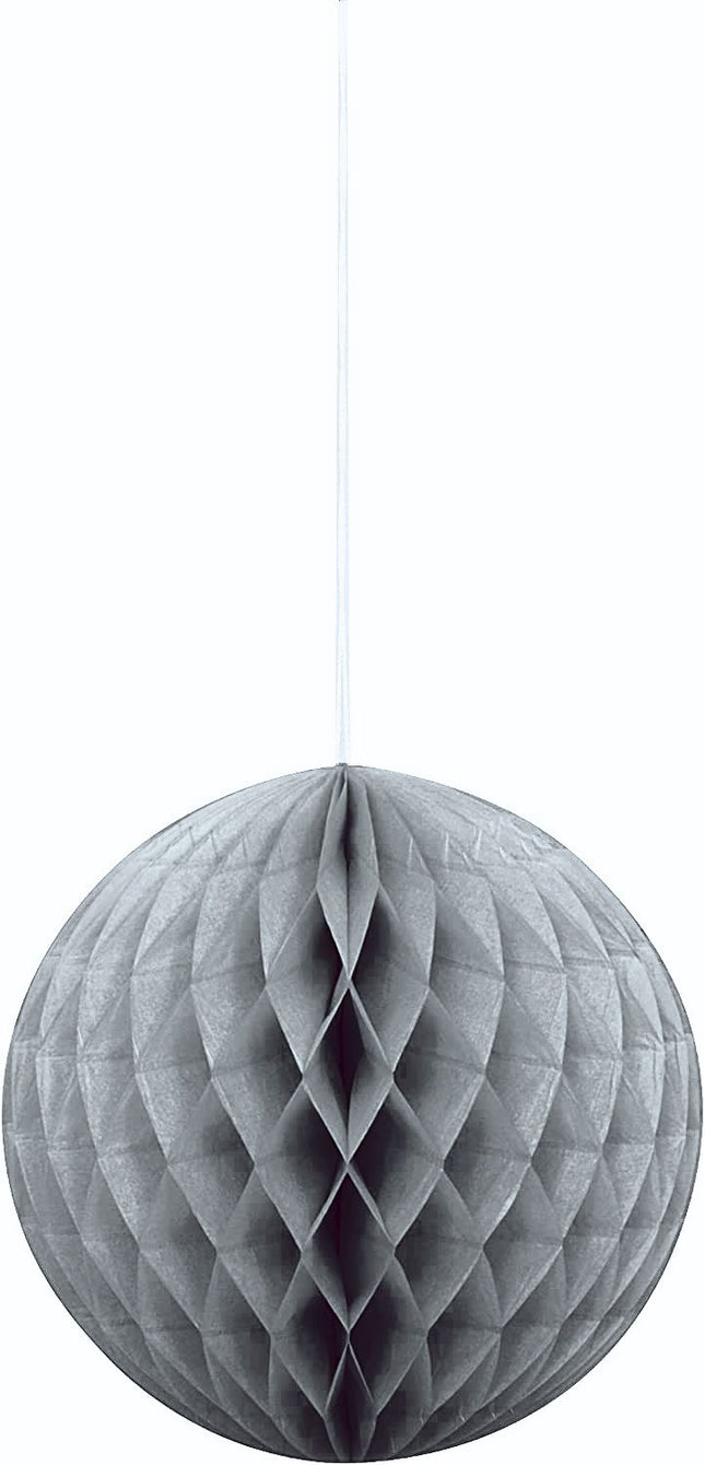 Silver 8" Honeycomb Ball Decoration